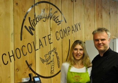 Karen and Mark Owen, creators of Wickedly Welsh Chocolate