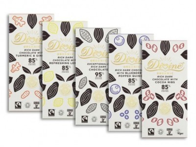 Divine Chocolate's new organic range. Pic: Divine Chocolate