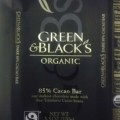 A Green & Black label with the cacao claim on the front. Pic: CN